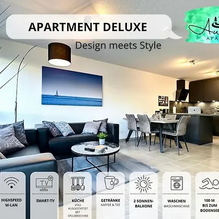 Auszeit Apartment Deluxe: Lakeside Retreat with Balconies and Parking Friedrichshafen Exterior photo